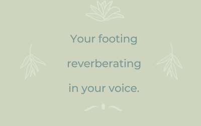 Your footing