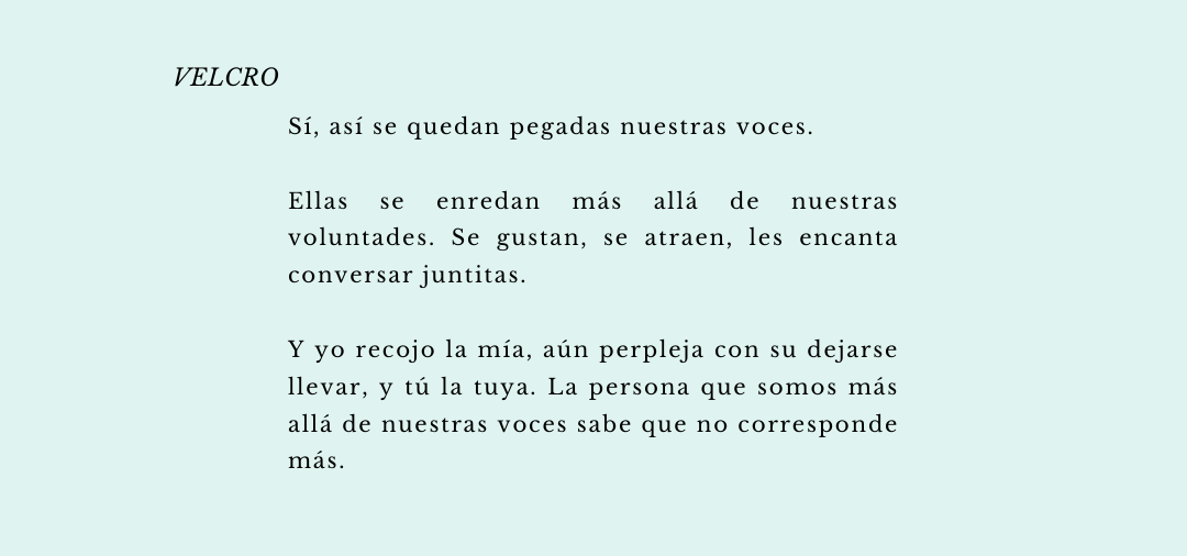 Retrato de voz: Velcro.