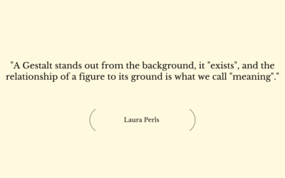 “A Gestalt stands out from the background…”