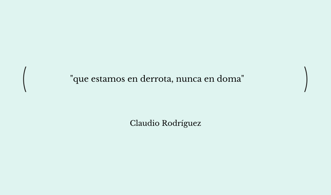 «que estamos en derrota…»
