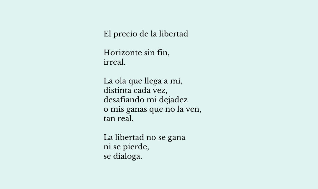 El precio de la libertad…