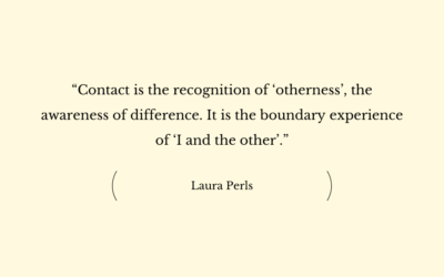 “Contact is the recognition…”