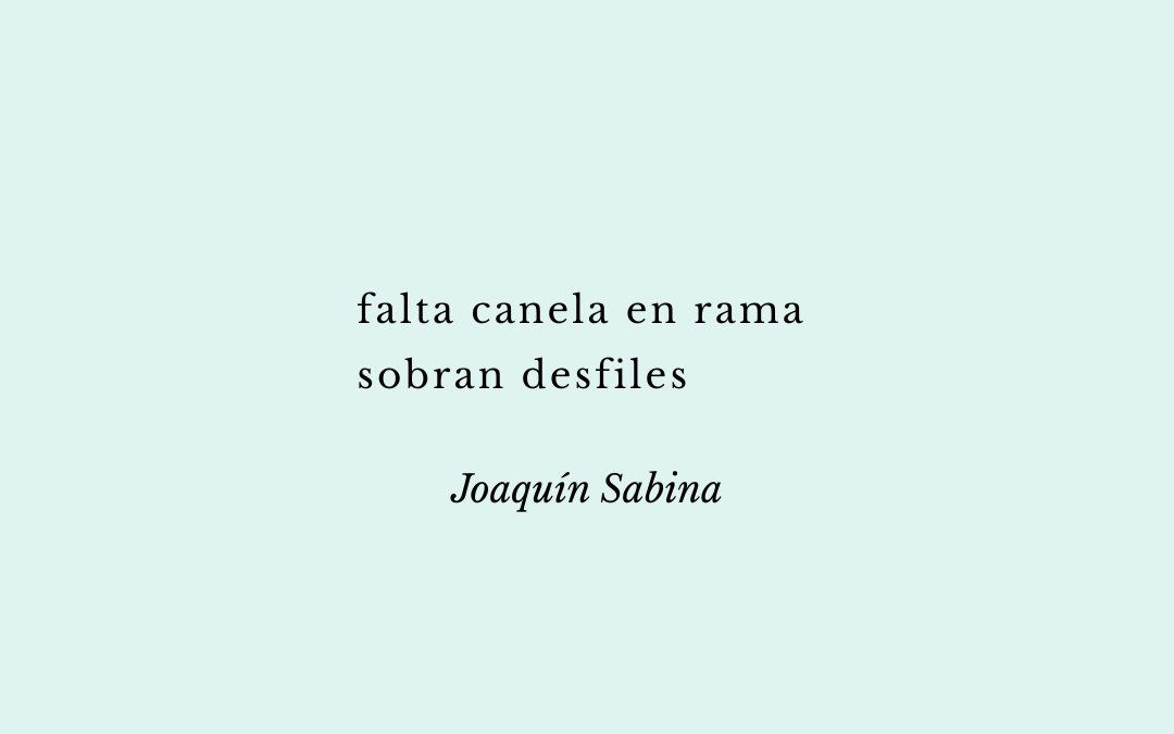 falta canela en rama…