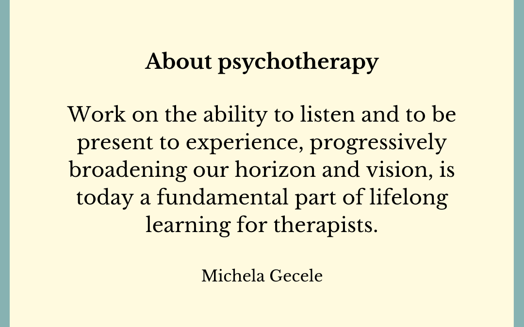 About psychotherapy…