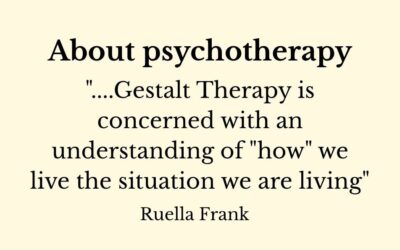 About psychotherapy…